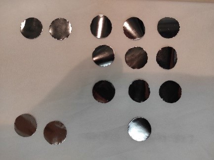 54Fe disks, 10mm thick, obtained via cold rolling